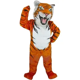Furry Tiger Mascot Costume długi futra futra dla dorosłych kreskówka postać fantazyjna sukienka Halloween świąteczne anime parada garniowa Suits261t