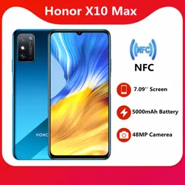Huawei Original Honor X10 Max 5Gスマートフォン7.09インチRGBWスクリーン5000MAHバッテリーNFC 6GB 8GB RAM 128GB ROMメイン48MP 22.5Wスーパーチャージャー