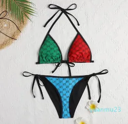 Kadın Tasarımcı Bikini Seksi Kadın Bikini Seti Mektup Yazları Mayo Lady Bathing Suit Yaz Sırtsız Plaj Giyim