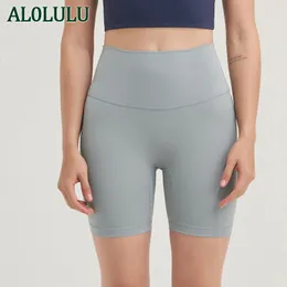 AL0LULU calças de ioga femininas shorts esportivos de cintura alta calças de fitness três calças