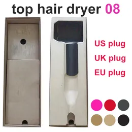Nyaste professionella salongtorkarverktyg 08 presentförpackning 3: e generationen Fanless Vacuum Hair Dryer Blow Heat Ultra High Speed ​​Us/UK/EU Plug Kontakta mig för mer