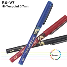 Pióry żelowe 6 12PCS Pilot BX V7 Zestaw długopisu 0 7 mm czarny niebieski czerwony gładki atrament Pisanie Piłek Lapices School Studie