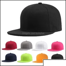 Berretti da baseball Cappelli Sciarpe Guanti Moda Aessories Ly Berretto da baseball sportivo Blank Plain Solid Snapback Golf Street Hat Uomo Donna1 Drop De Dhy8A