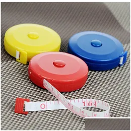 Tape Measures Mini 150Cm Sewing Retractable Rer Portable Body Measuring Shop Tool Measurement Tools Vtky2259 Drop Delivery Office Sc Dheap