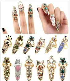 Симпатичный кольцо для ногтей с ногтями с бахнофоном для женщин для женщин Корона Кристаллинги Христаллинги личность ногтей.