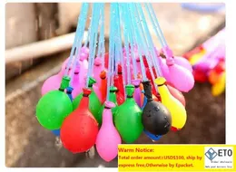 Brinquedo de balão cheio de água dhl monte de balões infantil balões de água mágicos brinquedos de enchimento de balões de água jogos festa 1 saco 3 cachos
