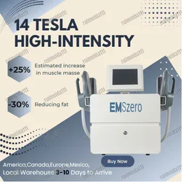 Emszero Body Sculpting Machine Massaggiatore a radiofrequenza Uso della macchina Stimolazione Elimina i cuscinetti adiposi 14 Tesla Sculpt Home Beauty Salon Schermo pieghevole RF