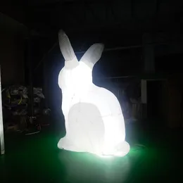 Giant 13.2ft uppblåsbar kanin Easter Bunny Model invaderar offentliga utrymmen runt om i världen med LED -ljus