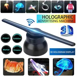 3D Hologram Advertising Display WIFI LED Fan Holographic 3D Pos Videos 3D Naked Eye LED Fan Projector for Store Shop Bar Holida328j