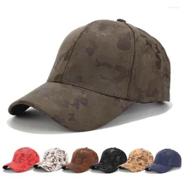 Kapity kulowe zamszowy kamuflaż Regulowany odcień mężczyzn baseballowa czapka baseballowa Ochrona przed słońcem na świeżym powietrzu jesień unisex snapback tata kapelusz