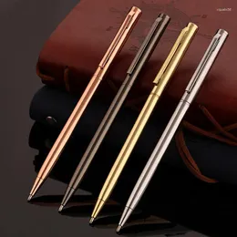 Luxury Metal Plating Rotary Ballpoint Pen Business Gift Oil Cute Stationery Office Supplies Pens For Writing