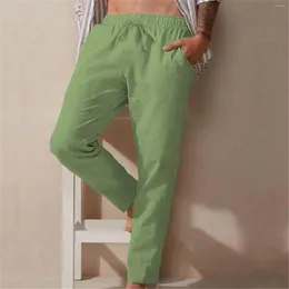 Spodnie męskie swobodne spodnie dresowe dla mężczyzn 2023 Letnie jesienne solidne oddychanie bawełniane kieszonkowe elastyczne talia