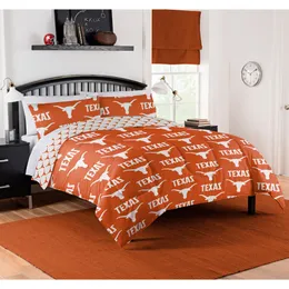 NCAA Texas longhorns säng i väskesats, drottningstorlek, lagfärger, 100 polyester, 5 -stycken set