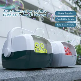 Bath Toys Automatic Bubble Maker Machine Outdoor Toy Funny Colorful Blower Kids Baby Electric 230713