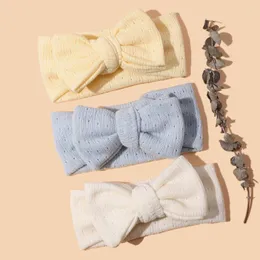 Hår tillbehör baby pannband för flickor ull stickning hårband bowknot headwraps barn varmare bandage breda turban barn