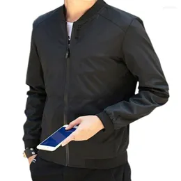 メンズジャケットMoonbiffy 2023韓国のカジュアルメンスプリング秋のファッションスタンドカラースリムシンソリッドカラーコート大規模4xlレッドジップアップ