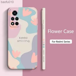 Cassa del telefono del fiore per Xiaomi Redmi Note 12 11 Pro Plus Turbo 5G 12 11S 10S 10 9S Redmi 10C Cover in silicone morbido opaco antiurto L230619