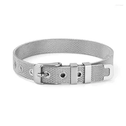 Charm Bracelets Fashion Niche Design Watch Strap Titanium Steel Bracelet Personalized And Simple Colorfast Couple Accessories Jewelry