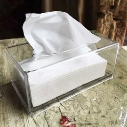 Tissue Boxes Napkins New Clear Acrylic Tissue Box Holder Tissue Dispenser Napkin Holder Car Home Office Desktop Tissue Storage Box Organizer R230714