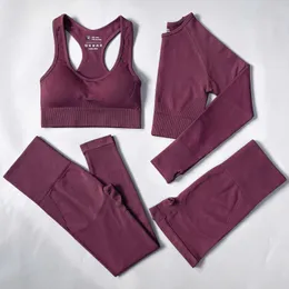 Strój jogi 24pcs bezproblemowy zestaw gimnastyczne garnitury sportowe dla kobiet fitness dres