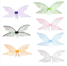 Klare Feenflügel für Mädchen, zum Anziehen, Party, glitzernder Schmetterling, transparenter Flügel, Engel, Halloween, Cosplay, Kostüme, Spielzeug