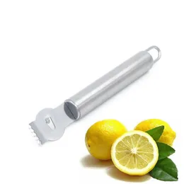 Lemon Peeler Stainless Steel Tools Lemons Zester Grater Lime Orange Citrus Fruit Graters Peeling Knife Kitchen Gadgets Bar Accessories Q312