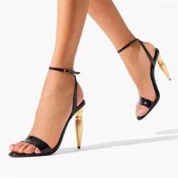 Topuk Sandallar Kadın Ruj Tasarımcısı Seksi CM Yüksek Parti Sevgililer Gibi Ayakkabı Ayak Bileği Strap Gladyatör Sandalias Bayanlar Elbise Pompaları