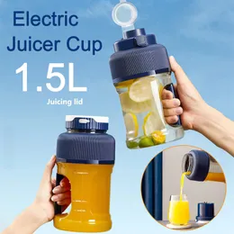 Juicers Portable Electric Juicer Fruit Juice Blenders Mixer Smoothie Blender Spiral Juicer Cup Sport Water Bottle Juicing Cup for Home 230714