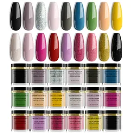 Nail Glitter 18Pc Dipping Powder Set 10ml No Need Lamp Cure Natural Dry Long Lasting Dust For Manicure Kit 230714