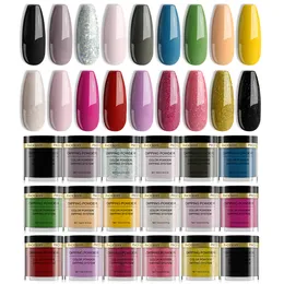 Nagel glitter 18 st dopppulver set 10 ml ingen behov lampa bota naturligt torr långvarig damm för manikyrpaket 230714