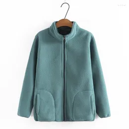 Women's Jackets Clothing For Autumn And Winter Double-Sided Fleece Mother's Stand Collar Casual Loose Plush Coat Abrigos Z1732