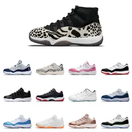 11s Basketbol Ayakkabıları Erkekler Kadınlar Jumpman 11 Spor Spor ayakkabıları kiraz serin gri 25. Yıllık Uzay Jam Narenciye Eğitmeni Snake Cilt Deri Sneaker Erkekler L5