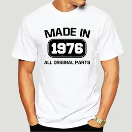 1976'da yapılan erkek tişörtleri 41. doğum günü hediyesi baba gün amca şimdiki 70'ler 80'lerin 76 tişört yaz moda yüksek kaliteli basılı tişört