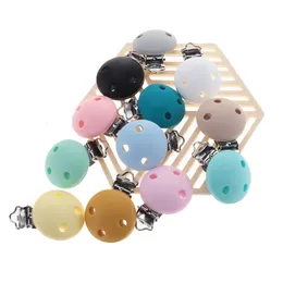 Baby Teethers Toys 20pcs Baby Silicone Round Clips Personalized Pacifier Clip Nipple Holder Babies Teether For Teeth Baby Accessories BPA Free 35mm 230714