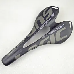 Selle per bici superlogic 3K Sella per bicicletta in fibra di carbonio completa Road MTB Sella per bici in carbonio Cuscino per bici opaco 275 * 143mm parti per ciclismo 230714