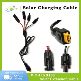 Batteries Solar Charging Cable to XT60 Charge Extension Cable 16AWG Compatible with Mc-4 to XT60 Adapter for XT60 Portable Power Station 230715