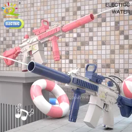총 장난감 M416 완전 자동 전기 총 여름 고용량 해변 야외 물 전투 수영장 어린이 장난감 선물 230714
