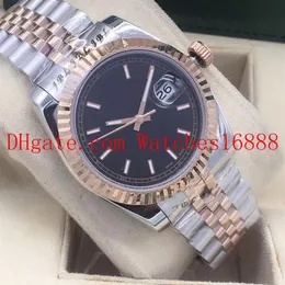 2 Style High Quality Datejust 36mm 126333 Two Tone Steel Rose Gold Jubilee Index Dial Asia 2813 Movimento automatico Mens Watch Unis308z