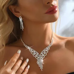 Collier boucles d'oreilles ensemble 1 mariée mariage Fine exécution bijoux géométrique Banquet accessoire