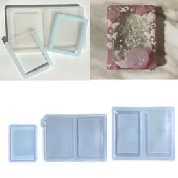 Necklaces Silicone Pendant Mould Geometry Mirror Quicksand Photo Frame Epoxy Mold for Diy Resin Decorative Crafts Jewelry Making Supplies