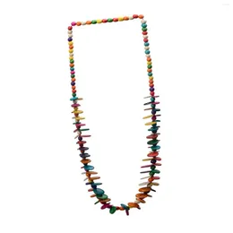 Кокер богемный ожерелье с кокосовыми ракушками чары деревянные ожерелья из бусинки ретро, ​​сплетенные для вечеринки на пляже, день рождения