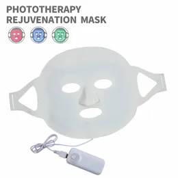 Ansikte Massager Korea PDT Silikon LED -maskterapi 3 Färger Ansikte hudvårdsmask för akne rynka akne fläckar skönhetssalong pon enhet 230714