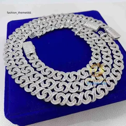Подвесные ожерелья из ювелирных украшений Мужское ожерелье серебро S925 VVS Moissanite Diamd