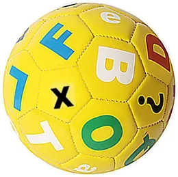 Palline Pallone da calcio Misura 2 Giallo con lettera e numero casuali Adatto per bambini Pratica di allenamento regalo per bambini 2-6 anni 230715