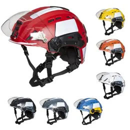 戦術ヘルメット2023 FMA EX SAR HELMET VISOR EMERSEMING RESCUE FIRE LIGHTWEIGHT調整可能ヘルメット230715