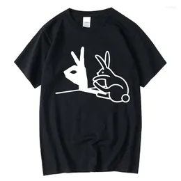 メンズTシャツxinyi高品質のTシャツコットン面白いジェスチャーデザインプリント男性用オネックシャツの半袖男性トップスティー