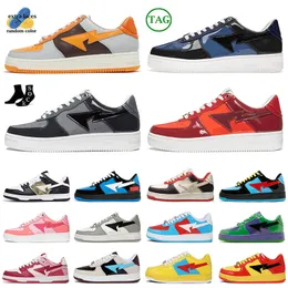 Star Sbeakers Tênis de Corrida Designer Sta SK8 Sapatos Casuais Homens Tênis Baixos Couro Envernizado Preto Branco Camuflado Skateboarding Jogging Sports Stars Trainers