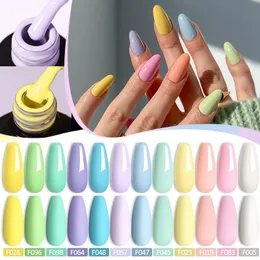 Esmalte Macaron Gel Candy Colors Nail Art Vernis Semi Permanente UV LED Soak Off Faça Você Mesmo Base Esmalte Esmalte Top Coat