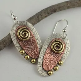 Stud Bohemian Earrings Retro Women s Hanging Mixed Metal Rustic Organic Textured Tribal Jewelry 230714