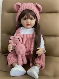 Куклы Bzdoll 55 см 22 -дюймовый Revorn Realistic Полный силиконовый ребенок Bebe Borbe Girl Doll Princess Toadler Toy Gift 230714